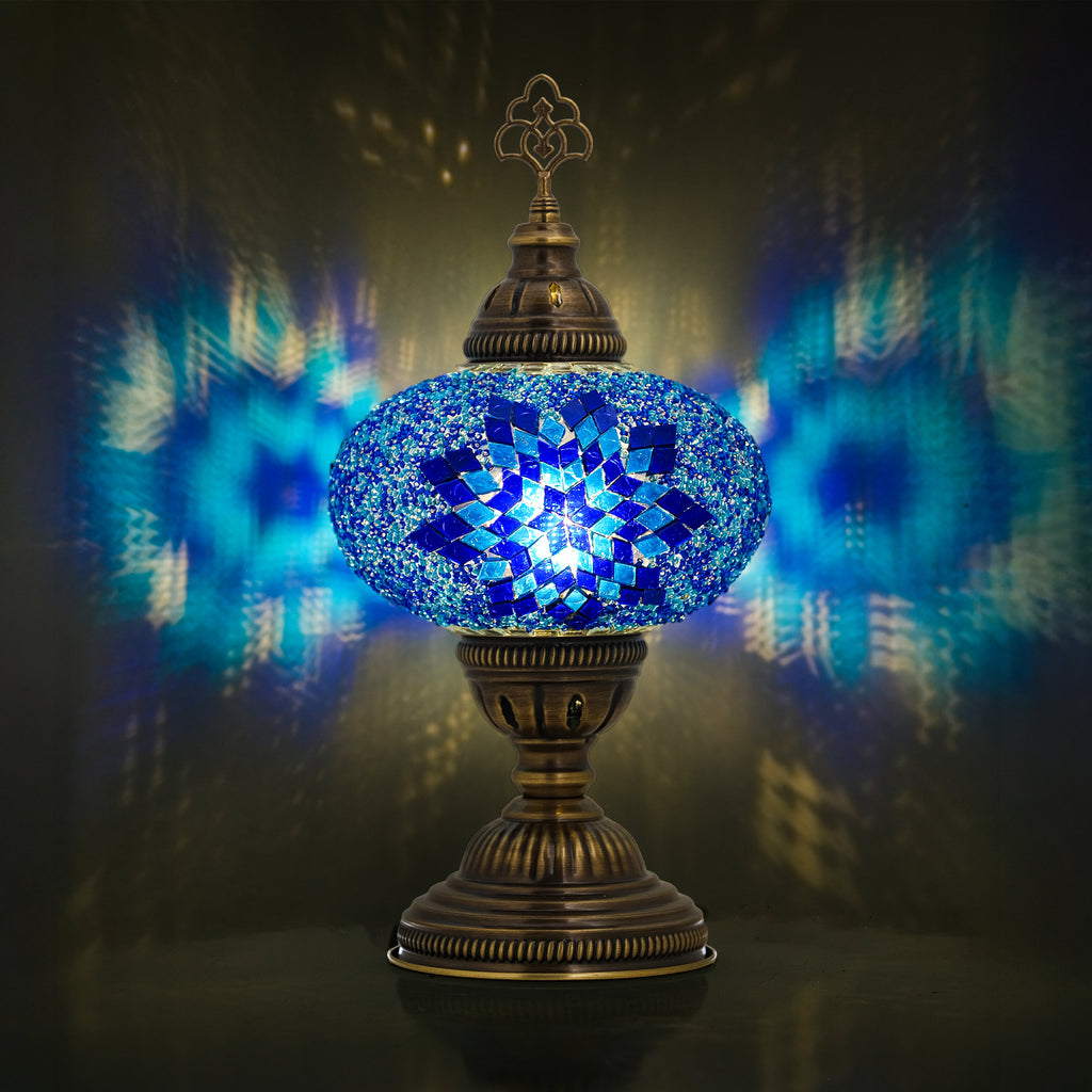 Mozaist Turkish Mosaic Table Lamp Blue Star