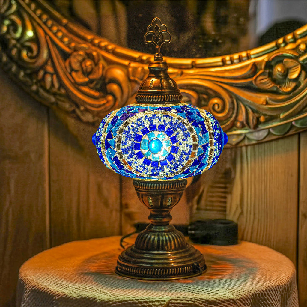 Mozaist Turkish Mosaic Table Lamp Blue