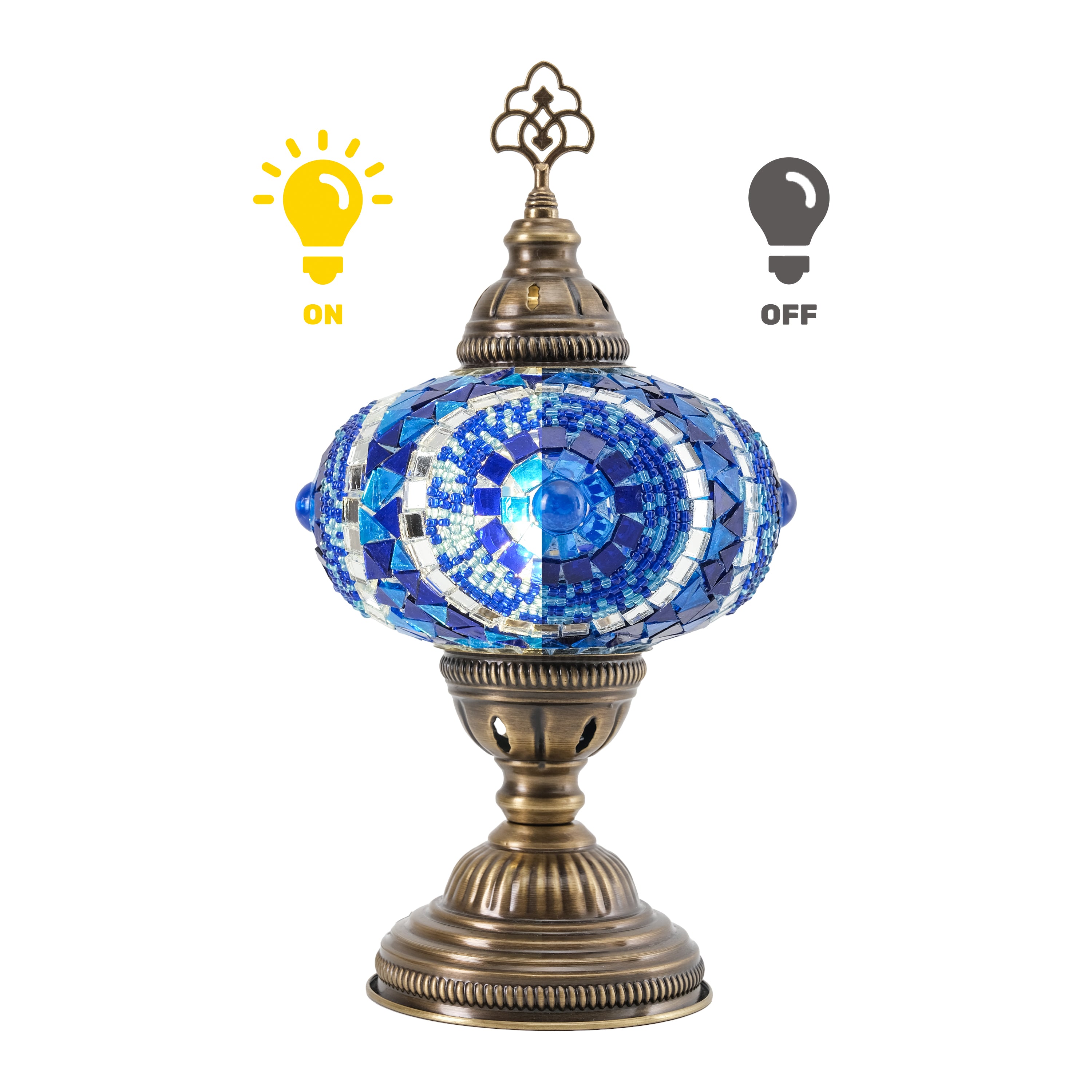 Mozaist Turkish Mosaic Table Lamp Blue
