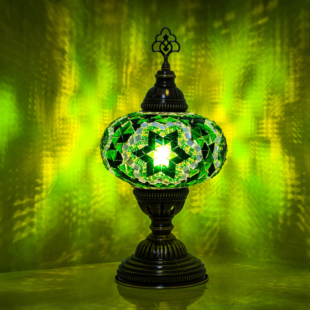 Mozaist Turkish Mosaic Table Lamp Green
