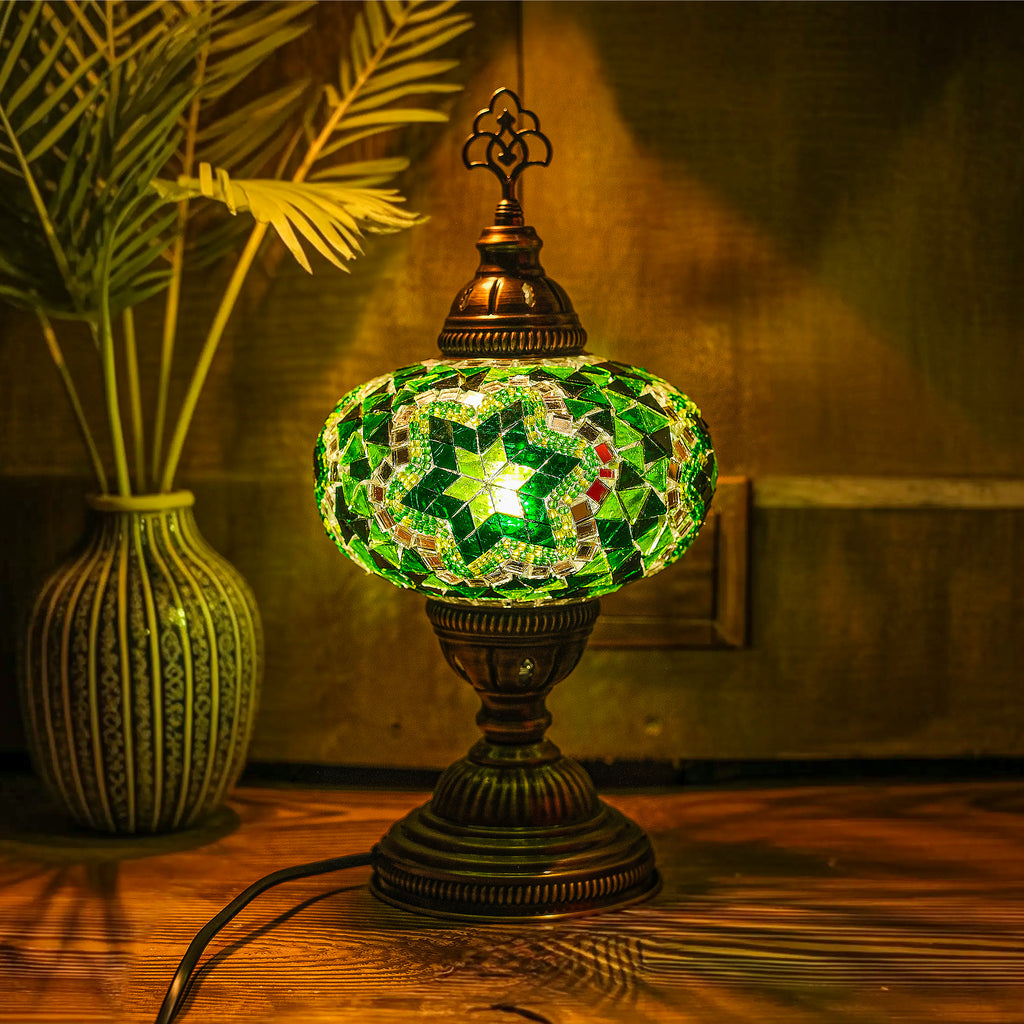 Mozaist Turkish Mosaic Table Lamp Green