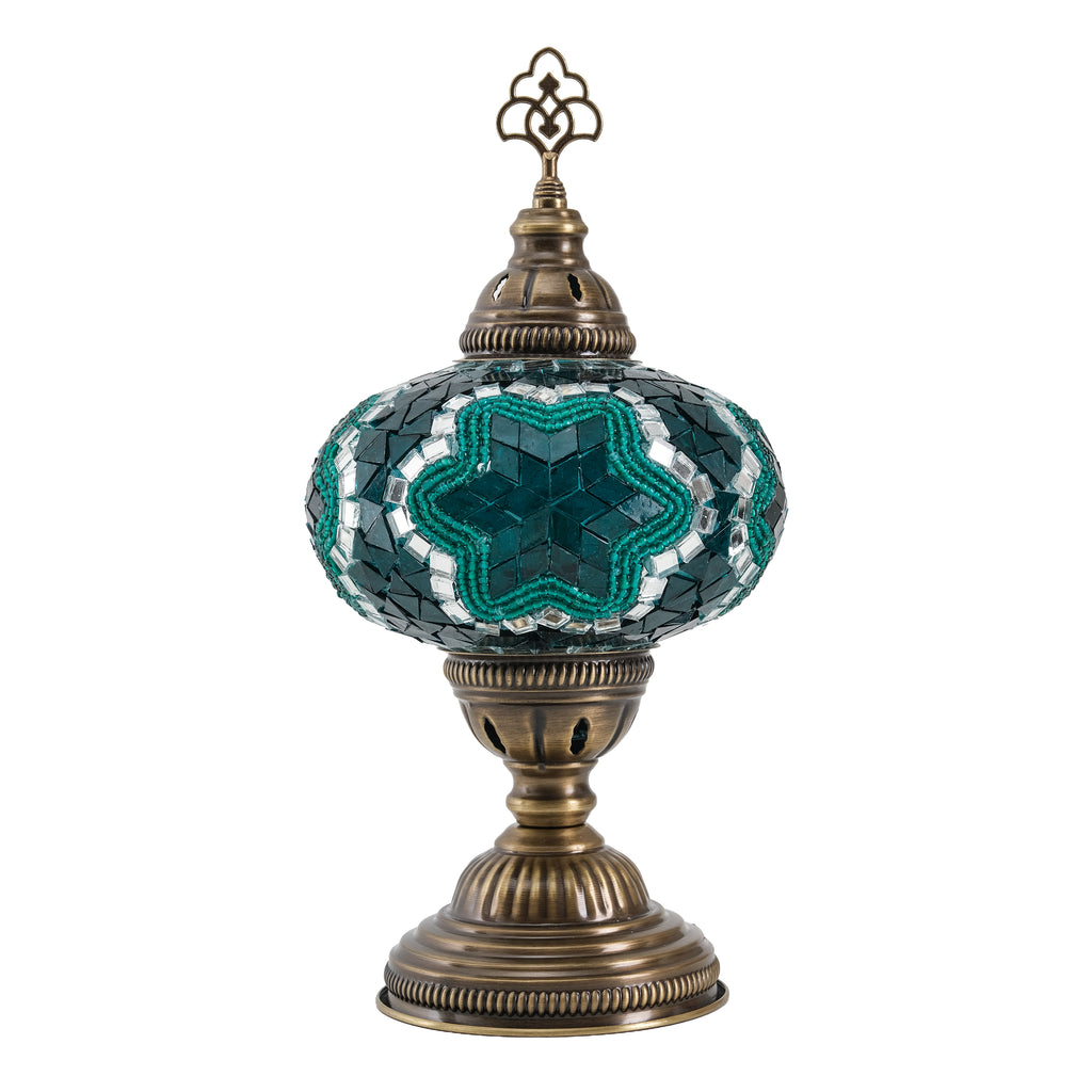 Mozaist Turkish Mosaic Table Lamp Emerald Green