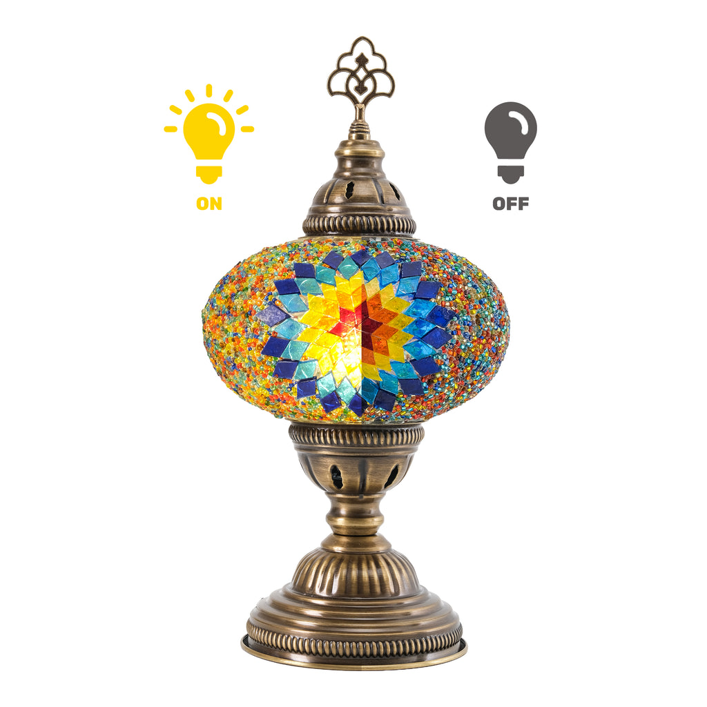 Mozaist Turkish Mosaic Table Lamp Multicolor Star