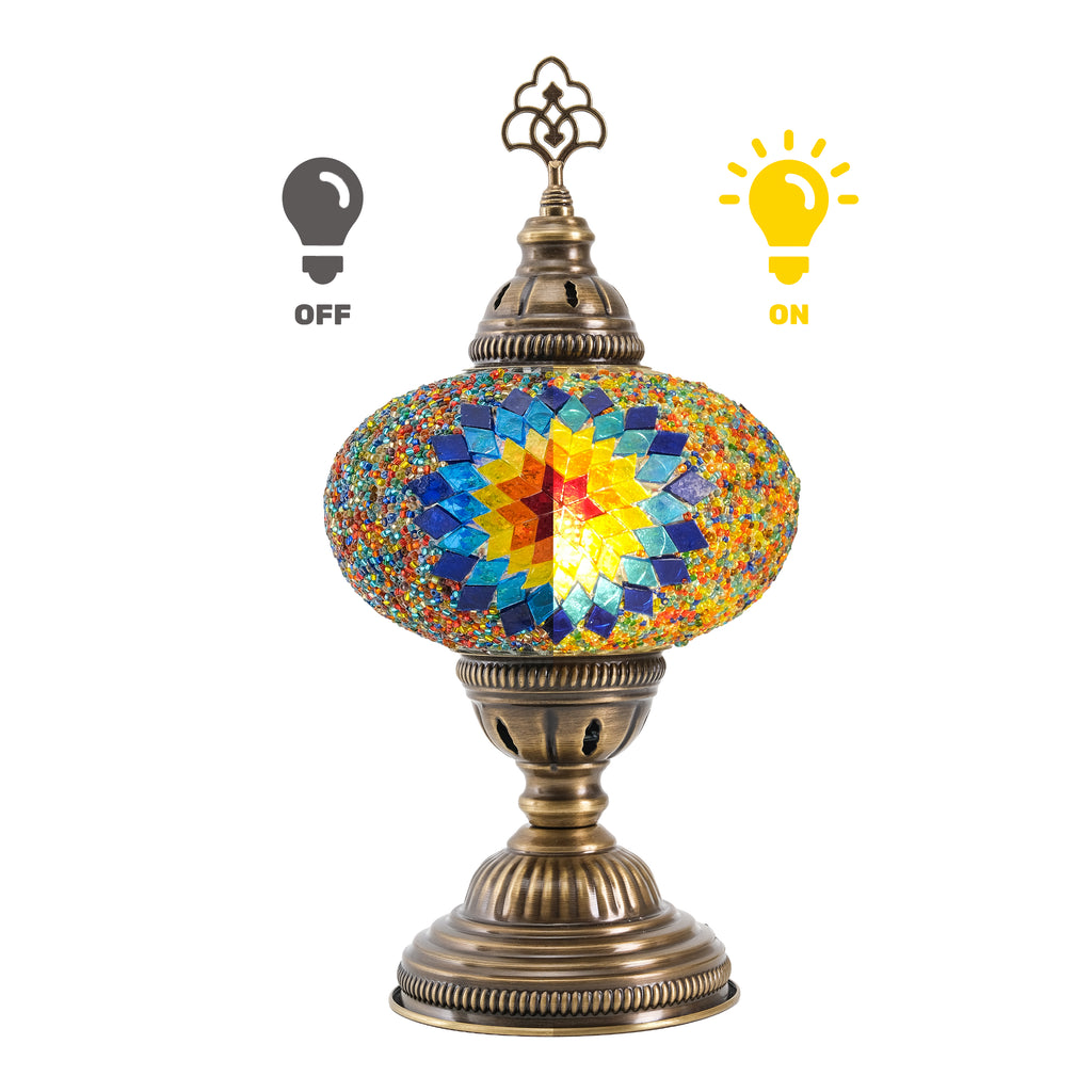 Mozaist Turkish Mosaic Table Lamp Multicolor Star