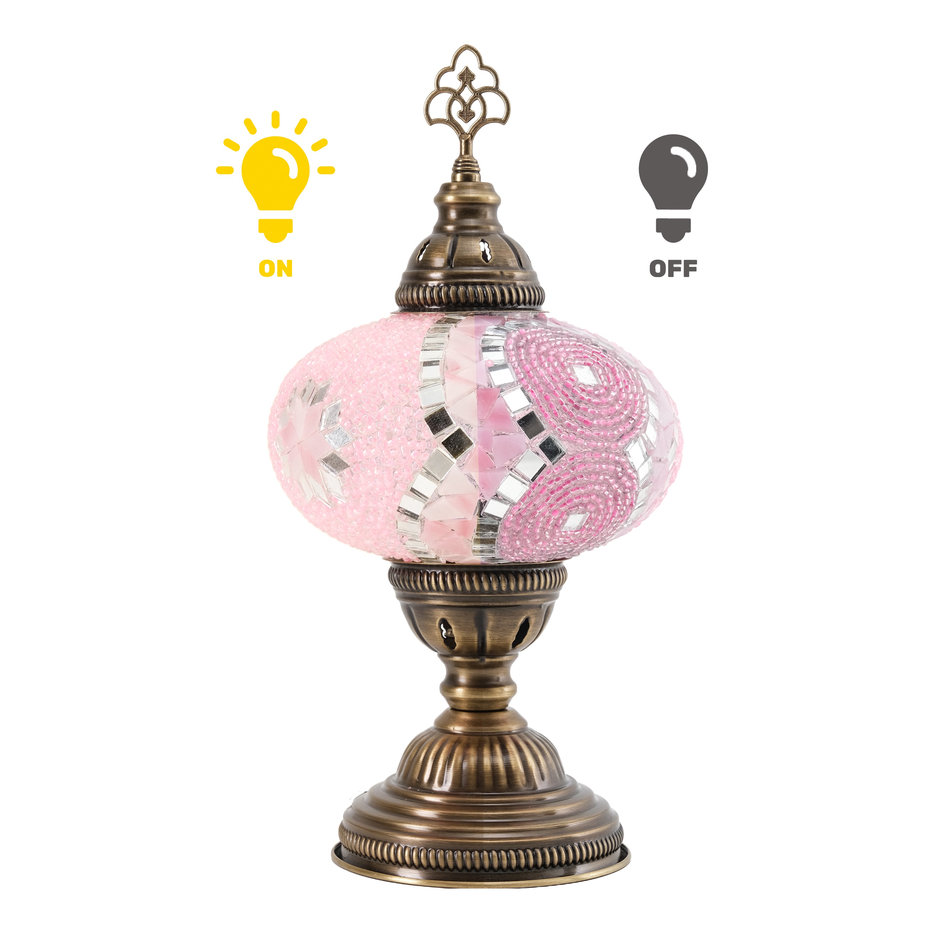 Mozaist Turkish Mosaic Table Lamp Pink