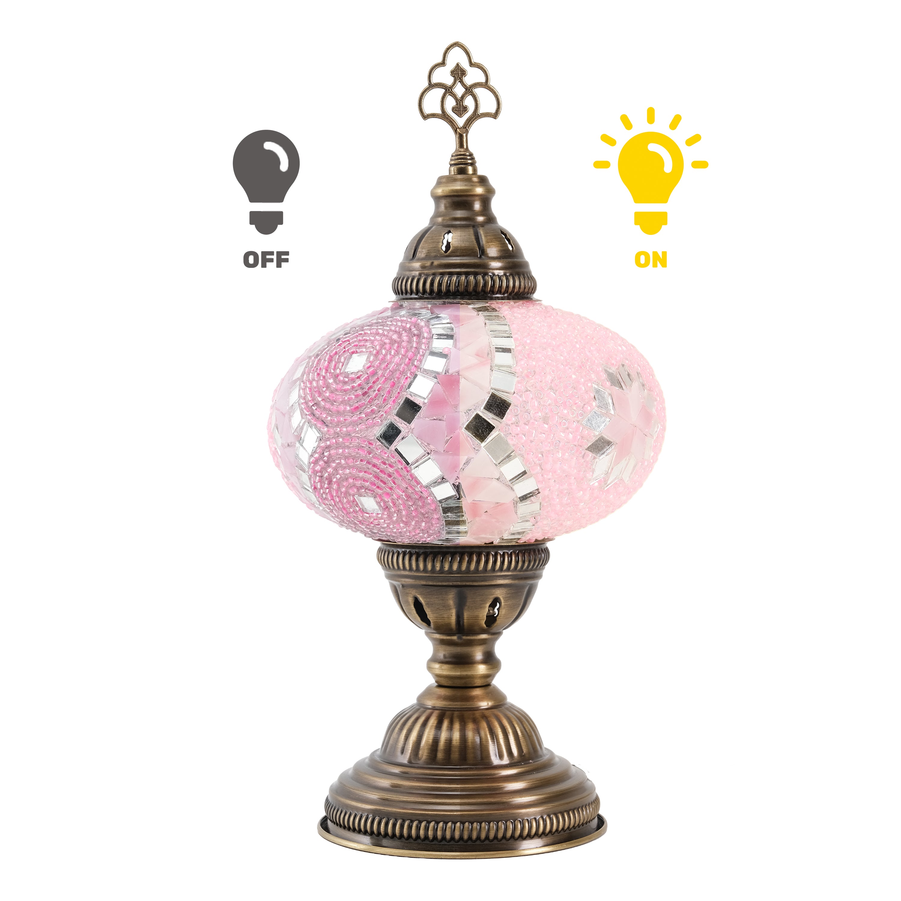 Mozaist Turkish Mosaic Table Lamp Pink
