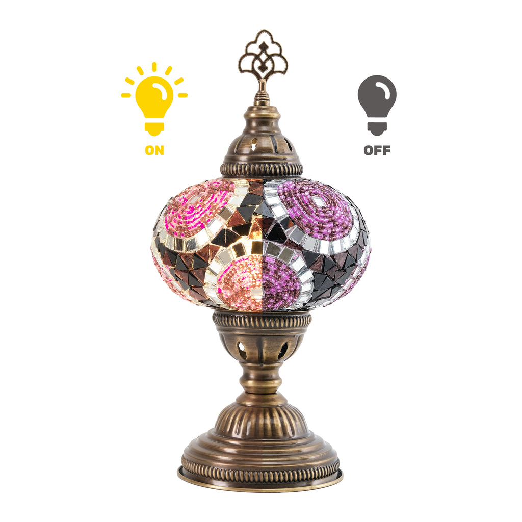 Mozaist Turkish Mosaic Table Lamp Purple