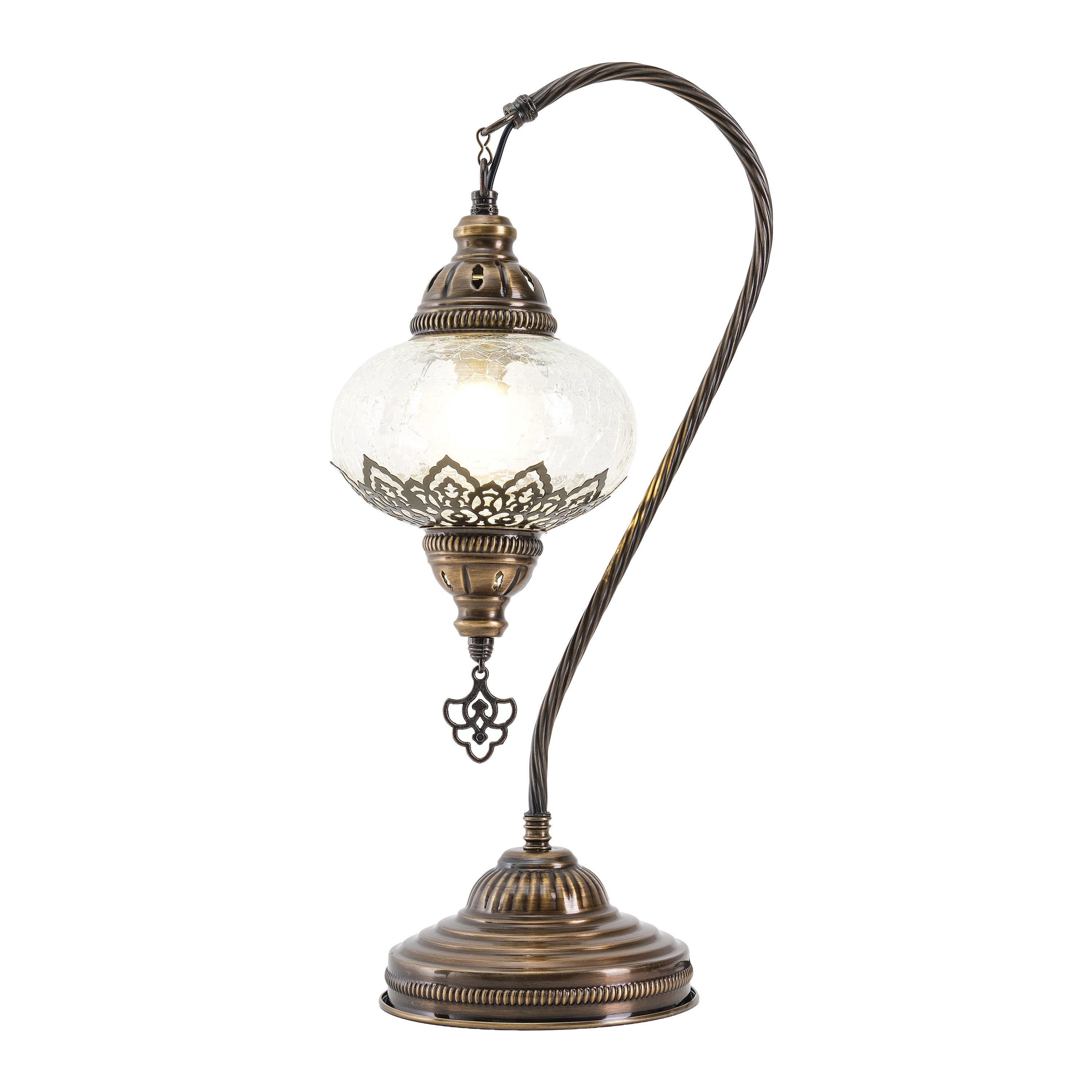 Mozaist Handmade Turkish Swan Table Lamp