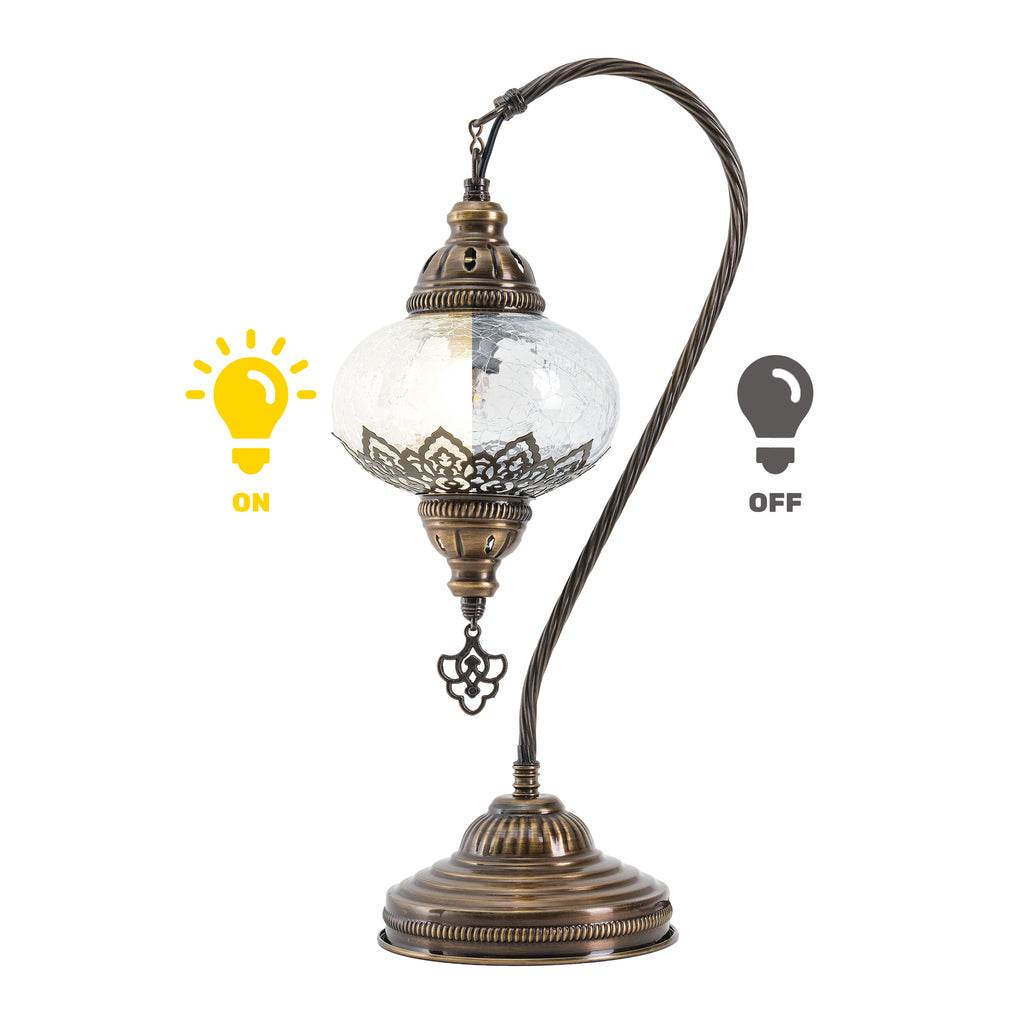 Mozaist Handmade Turkish Swan Table Lamp