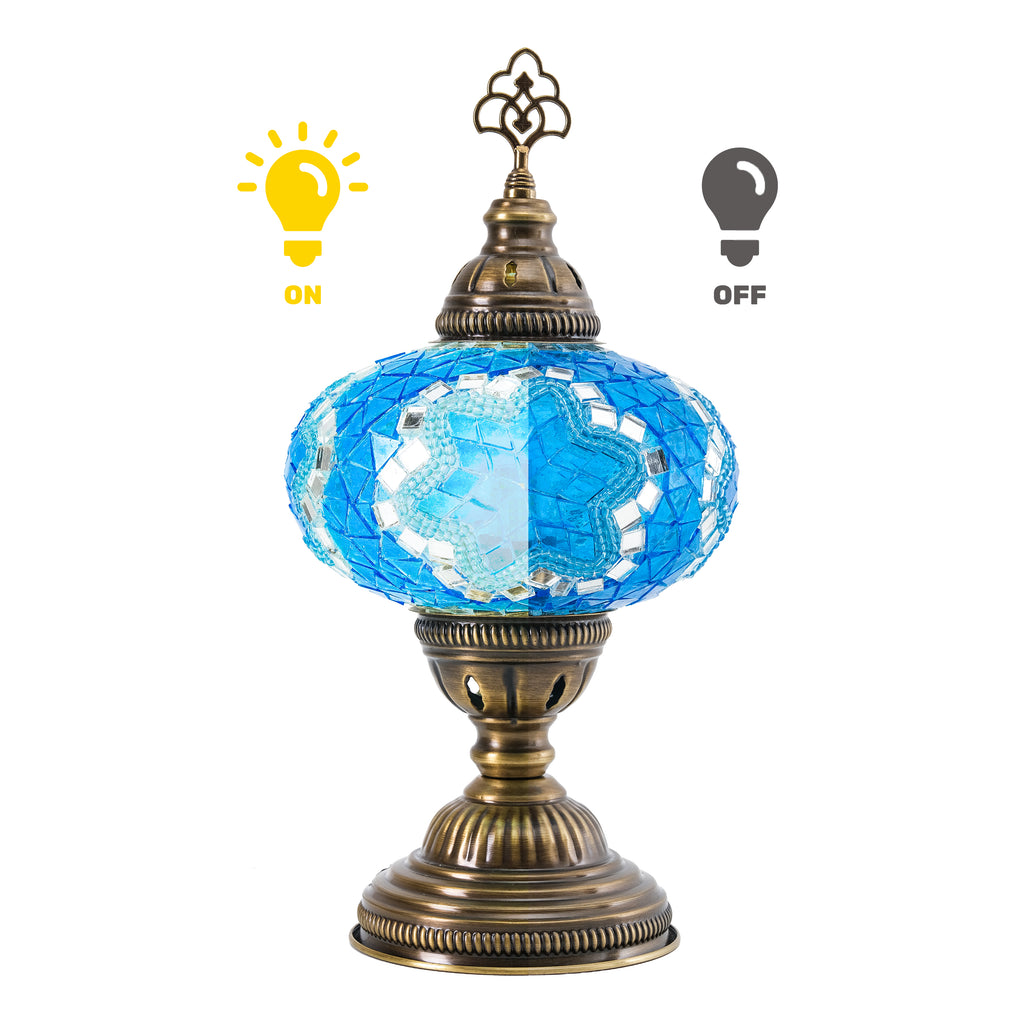 Mozaist Turkish Mosaic Table Lamp Blue