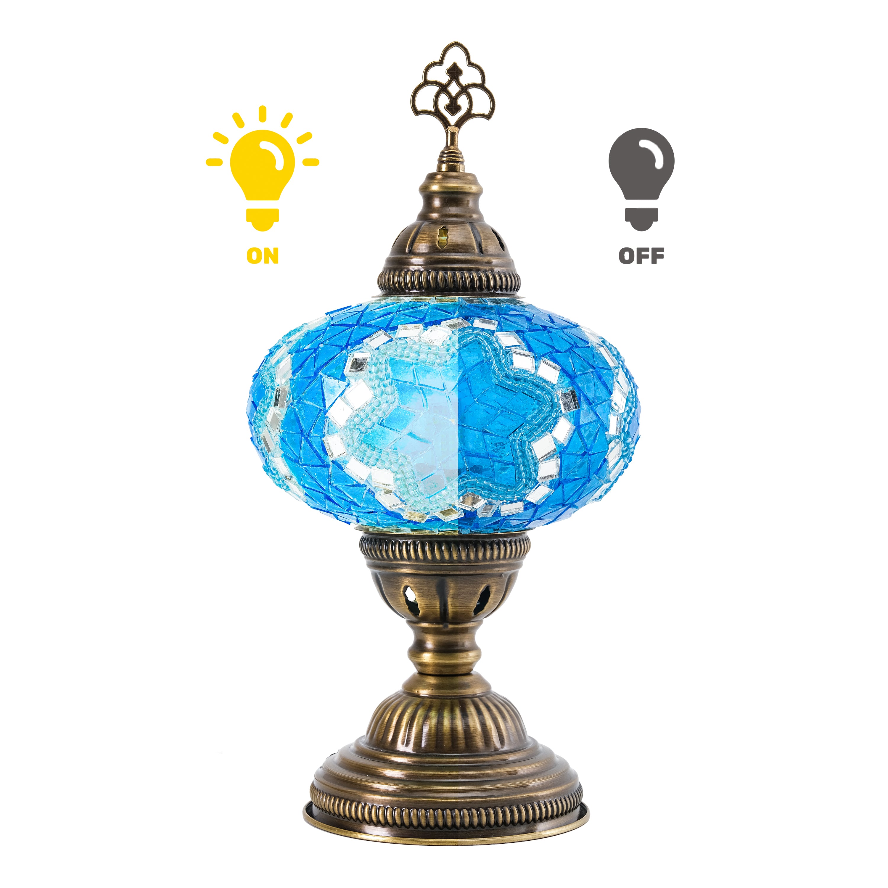Mozaist Turkish Mosaic Table Lamp Blue